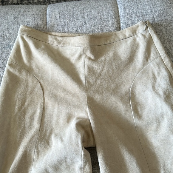 CARLISLE SUEDE ,CREAM, SOFT, FULLY LINED PANTS, SIZE 4 - Picture 7 of 14
